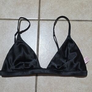 Victoria's Secret Black Satin Bralette